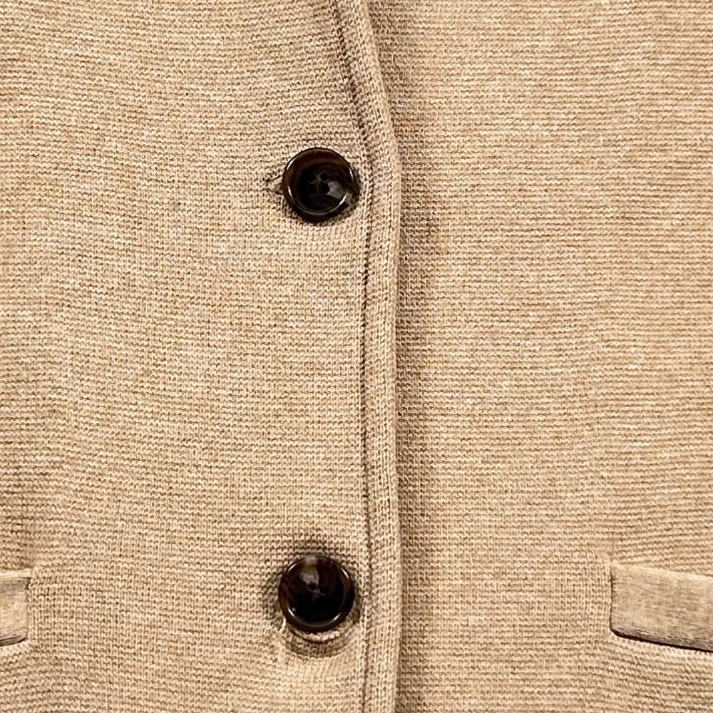 J.Crew Mercantile Tan Knit Blazer Jacket Women’s XXS  Button Front 100% cotton - Picture 7 of 13